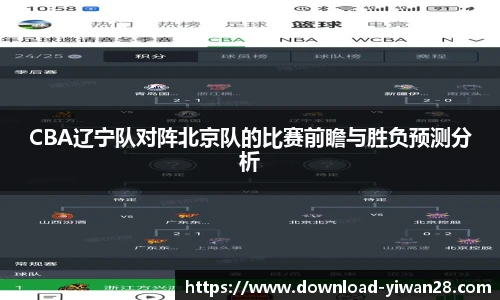 CBA辽宁队对阵北京队的比赛前瞻与胜负预测分析
